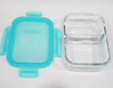 PYREX 2.1 Cup MEALBOX Meal Prep Leftover Divided Glass Storage Microwave Safe