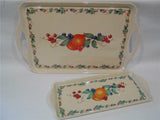 Corelle ABUNDANCE Fruit Sandstone Melamine Plastic TIDBIT TRAY Serving 15 x 6