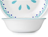 16-pc CORELLE Livingware SANTORINI SKY Dinnerware Set *Cobalt Teal Turquoise NEW