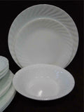 ❤️ 12-pc Corelle ENHANCEMENTS White DINNERWARE SET Dinner Lunch PLATE 18-oz BOWL