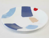 *NEW 16-pc Corelle VIVID SPLASH DINNERWARE SET Bold Blue Paint Brushstrokes