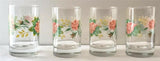 ❤️ NEW 4 Corelle ELEGANT ROSE 7-oz JUICE GLASSES Pink Weighted Bottom Drinkware