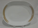Corelle Joy Manago STROKES 12x10 SERVING PLATTER Plate *Creamy SAND TAN Beige