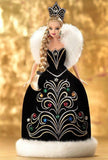 *NIB 2006 HOLIDAY BARBIE *Bob Mackie BLACK VELVET Embellished Gown Blonde Braid