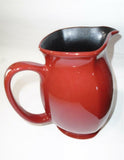 Corelle HEARTHSTONE CHILI RED PITCHER 8 3/4 Black Stoneware Drink Beverage 88-oz