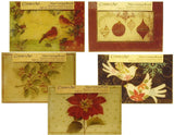12x8 Christmas GLASS CUTTING BOARD / Hot Plate *Poinsettia, Holly, Cardinals NEW