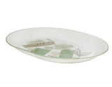 *NEW Corelle Sandstone TEXTURED LEAVES 10 x 12 1/4" Oblong SERVING PLATTER Plate