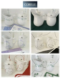 Corelle CREAM & SUGAR BOWL SET Porcelain *SHADOW IRIS or CALLAWAY IVY
