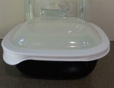 New 3-pc Corelle 1.5 Qt BLACK Simplylite BAKE SERVE STORE Casserole Dish & Covers