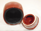 *New 26.5-oz Corelle HEARTHSTONE CHILI RED CANISTER Black Interior 6" BRICK