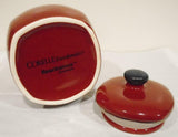 *New 26.5-oz Corelle HEARTHSTONE CHILI RED CANISTER Black Interior 6" BRICK