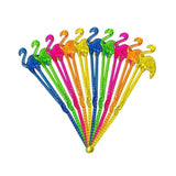 20 FLAMINGO Birds 5.75" Acrylic TROPICAL DRINK Cocktail Swizzle STIRRERS Sticks