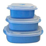 Corelle Calypso 6pc Plastic MICROWAVE COOKWARE Set VENT Lids *PICK Your PATTERN