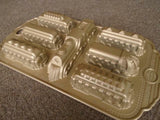 Nordicware 4-8-4 STEAM LOCOMOTIVE TRAIN 7 Car Cakelet Pan COACH SLEEPER DINING