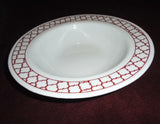 Corelle CRIMSON TRELLIS Wide Rim 28-oz Entree BOWL 11" Serving Pasta HOLIDAY RED