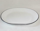 NEW Corelle BLACK RIM SERVING PLATTER *Cafe, City Block, Noir, Urban, Getaway