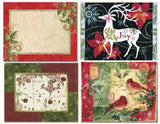 15x12 Christmas GLASS COUNTER SAVER BOARD *Happy Holiday, Holly, Cardinals, Joy