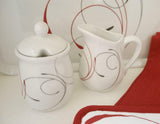 Corelle CREAM & SUGAR BOWL SET Porcelain *SHADOW IRIS or CALLAWAY IVY