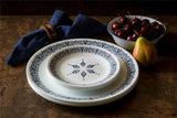 Corelle FLORENTIA Choose: DINNER or LUNCH PLATE Navy Blue Snowflake Italy Tile