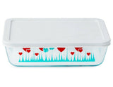 Pyrex 6-Cup Red LUCKY in LOVE or Purple MIDNIGHT GARDEN Bowl Hearts & Shamrocks