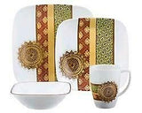 ❤️  NEW Corelle Square BAMAKO 10 1/4" Dinner Plate GEOMETRIC AFRICAN FABRICS