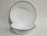 Corelle BLACK RIM Choice: 1 Qt or 2 Qt SERVING BOWL *Cafe, Night, Lace, Beads