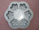 Nordicware MAPLE LEAF 6 CAKELET PAN Platinum Autumn Tree Leaves *Almond Cake NEW