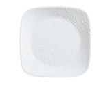1 Corelle BOUTIQUE CHERISH White Embossed 6.5" Square BREAD DESSERT PLATE *New