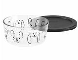 Pyrex MY BEST FRIEND 4 Cup Glass Storage Bowl & Cover *ADORABLE PUPPY DOG FACES