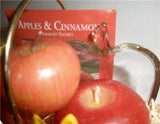 Autumn Harvest APPLES & CINNAMON Glass Burning Plate, Brass Basket, Sachet Gift
