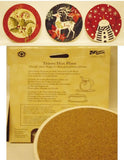 6" Christmas Stoneware TRIVET / HOT PLATE *Holly, Comfort & Joy, OR Red Snowman