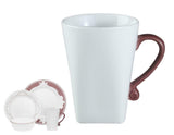 1 NEW Corelle B-FRAMES 11-oz PORCELAIN MUG CUP *Choose BLUE Bleu OR PINK Mauve