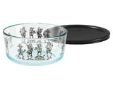 Pyrex LARGE 7 Cup MARIACHI BAND Bowl BLACK Mexican Skeletons Day of the Dead