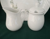Corelle CREAM & SUGAR BOWL SET Porcelain *SHADOW IRIS or CALLAWAY IVY