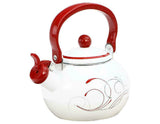 ❤️ CORELLE 2 Qt. WHISTLING TEA KETTLE SIMPLE LINES or SOUTH BEACH