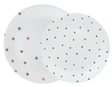 1 Corelle VIVE POLKA DOTTIE Choose: DINNER or LUNCH PLATE *Gray Black Red Dots