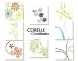 4 Corelle Square STONEWARE Drink COASTER Set +OAK WOOD CADDY Holder Beverage NEW