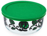 Pyrex 4 Cup Halloween Trick or Treat DEAD SKULLS GARDEN Choose: PINK or GREEN