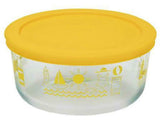 PYREX 4 Cup SUMMER FUN Glass Storage Bowl *BEACH LIGHTHOUSE SAILBOAT FISH SWIM