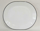 NEW Corelle BLACK RIM SERVING PLATTER *Cafe, City Block, Noir, Urban, Getaway