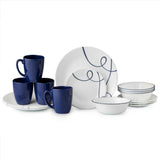 ❤️ Corelle LIA Cobalt Blue Curly Swirls U-PICK 8.5" LUNCH or 10.25" DINNER PLATE