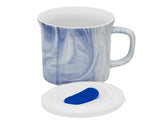 ❤️ CORNINGWARE 20-oz Soup MEAL MUG Microwave Vent Lid MARBLE or SPECKLED BLUE