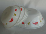 5-pc Corelle RAINFOREST Snack Set SERVING & 10-oz DESSERT BOWLS Red Orange Green