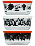 1 Pyrex HALLOWEEN 4 Cup / 1 Qt Glass Storage >>CHOICE: PUMPKINS PENGUINS or OWLS