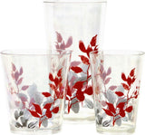 4 Corelle KYOTO LEAVES Acrylic DRINKWARE Beverage Glasses *CHOOSE: 19, 14 or 8-oz