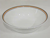 🦇 1 Corelle HALLOWEEN 1 Qt SERVING BOWL 8.5" Orange Black Bands /Treats Popcorn