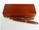 Browning PEN & PENCIL SET Rosewood Case w/Signature BUCKMARK Logo *Smooth Write*