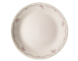 ❤️ NEW 1 Corelle ENGLISH BREAKFAST Sandstone DINNER PLATE Pink Roses Blue Ribbon