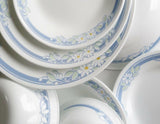 1 Corelle Jasmine OVAL PLATTER Plate Tray 9 1/2" Blue Green White Floral Blossom