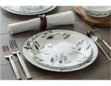 Corelle Boutique MISTY LEAVES 10 1/4" DINNER or 8 1/2" LUNCH PLATE Grey Leaves